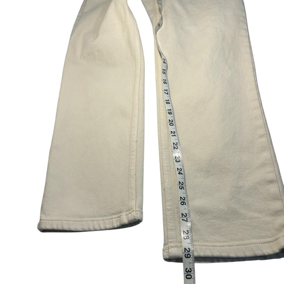 Aritzia Wilfred Free Ecru Color High Rise Straight Leg Jeans Sz 2 - Picture 8 of 13